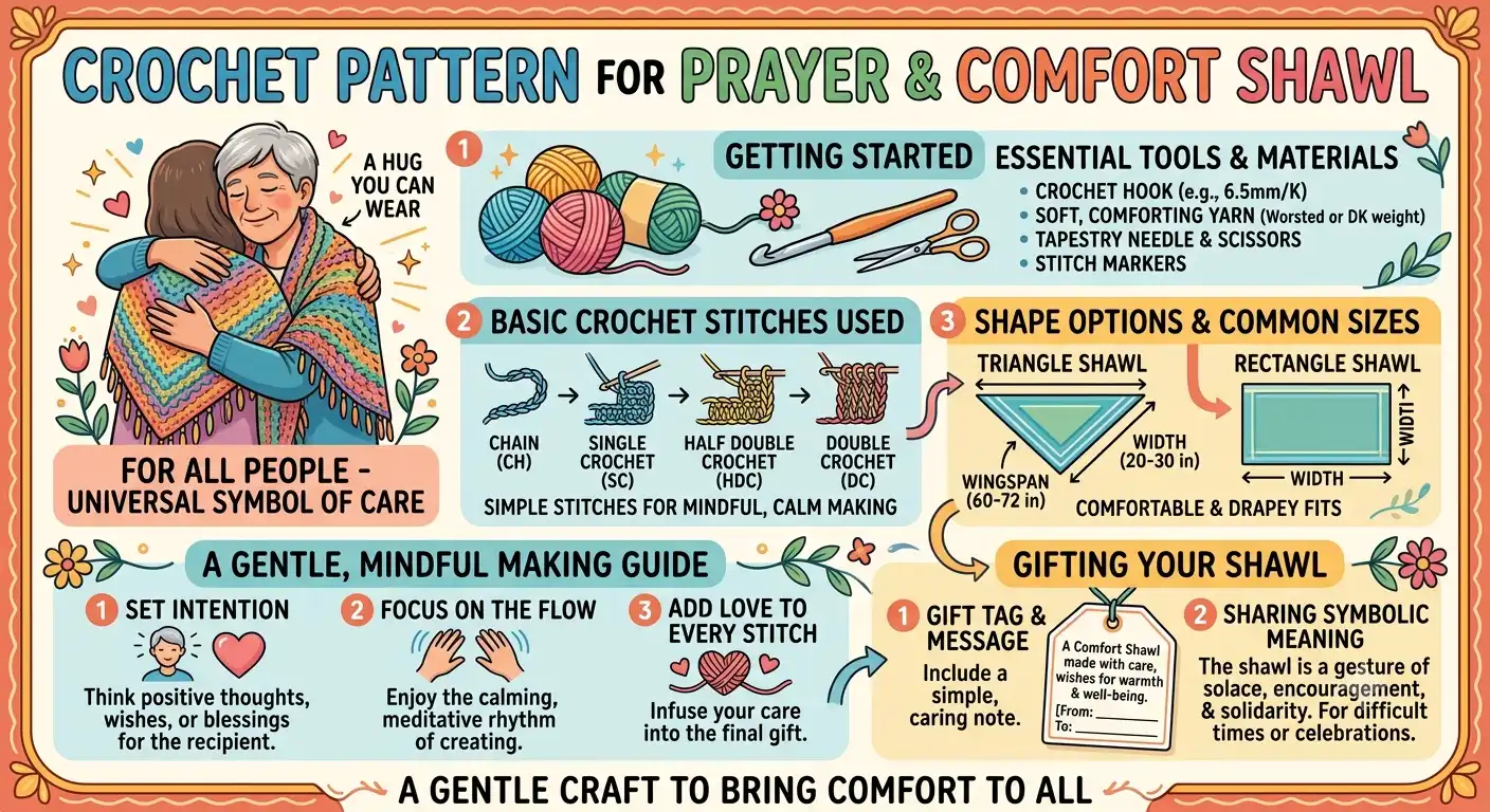 crochet pattern for prayer shawl