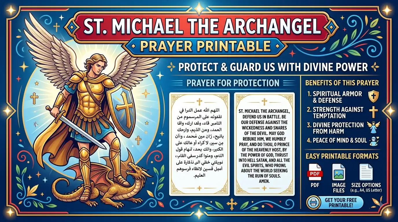st michael the archangel prayer printable